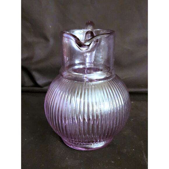 TELEFLORA GIFTS Lavender 6 1/4" Pitcher/Vase Ribbed-"C" Handle - Picture 4 of 6